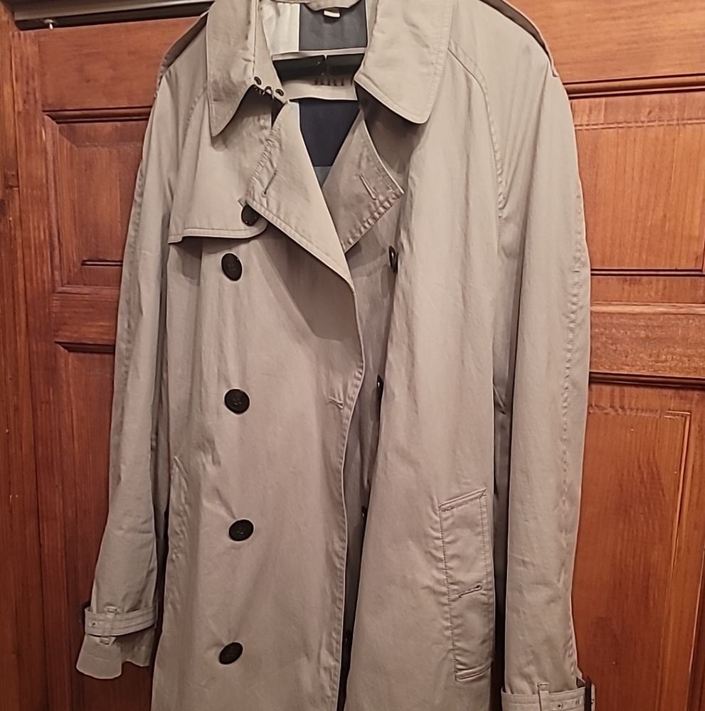 Burberry Brit Mens XL Beige Trench Coat